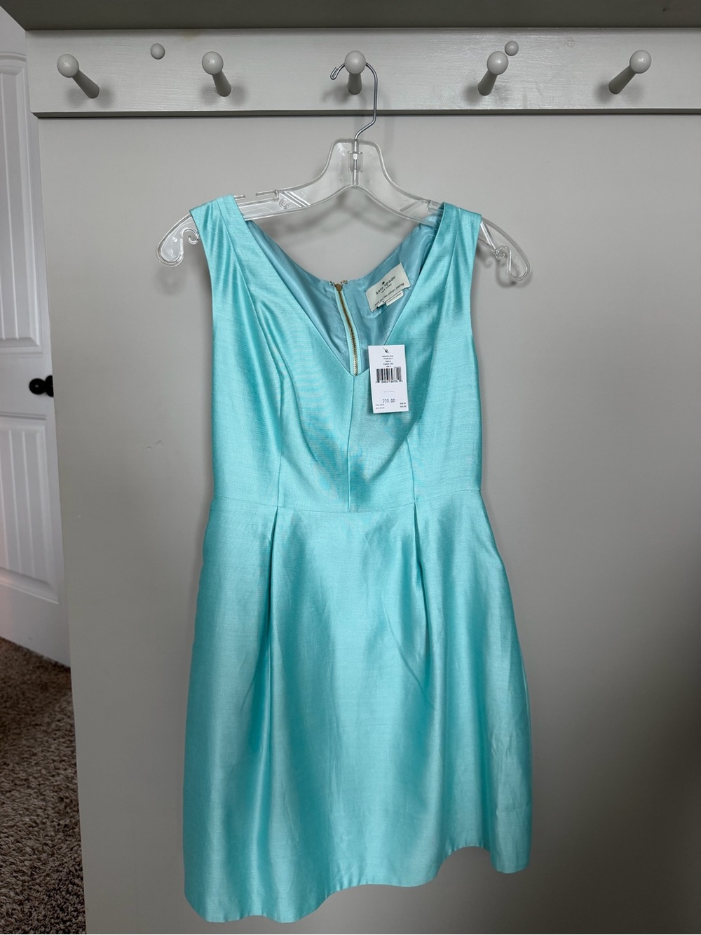 kate spade Aqua Sleeveless Fit-and-Flare Mini Dress